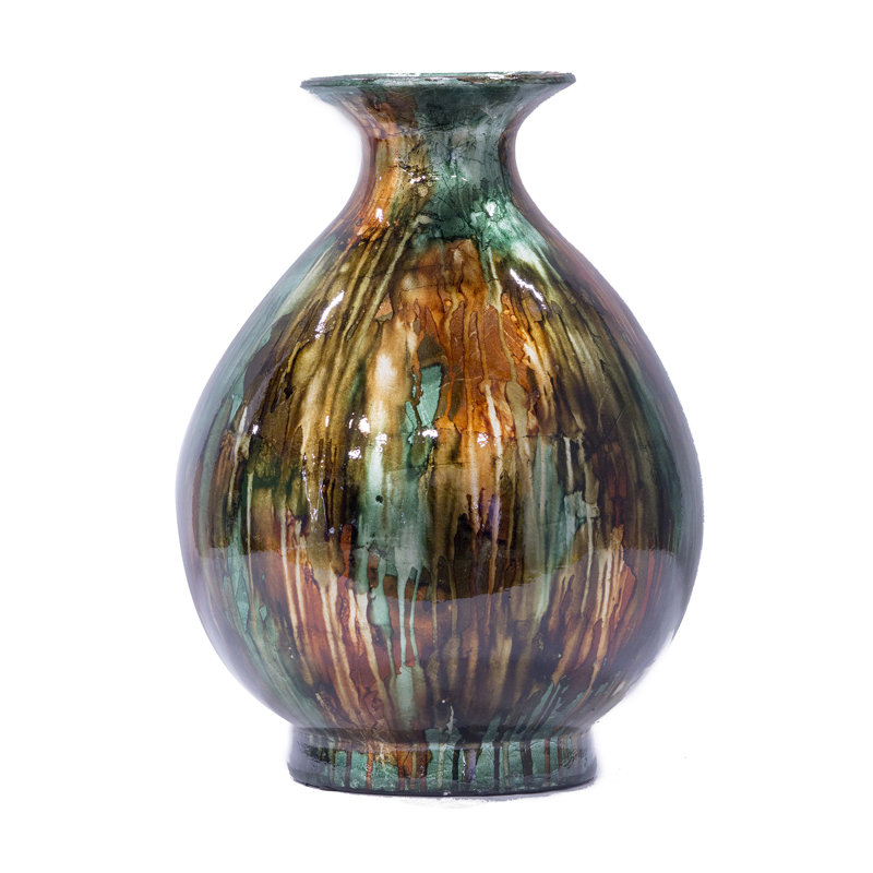 World Menagerie Gilda Brown 19'' Ceramic Floor Vase & Reviews Wayfair